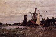 Claude Monet A Windmill at Zaandam china oil painting artist